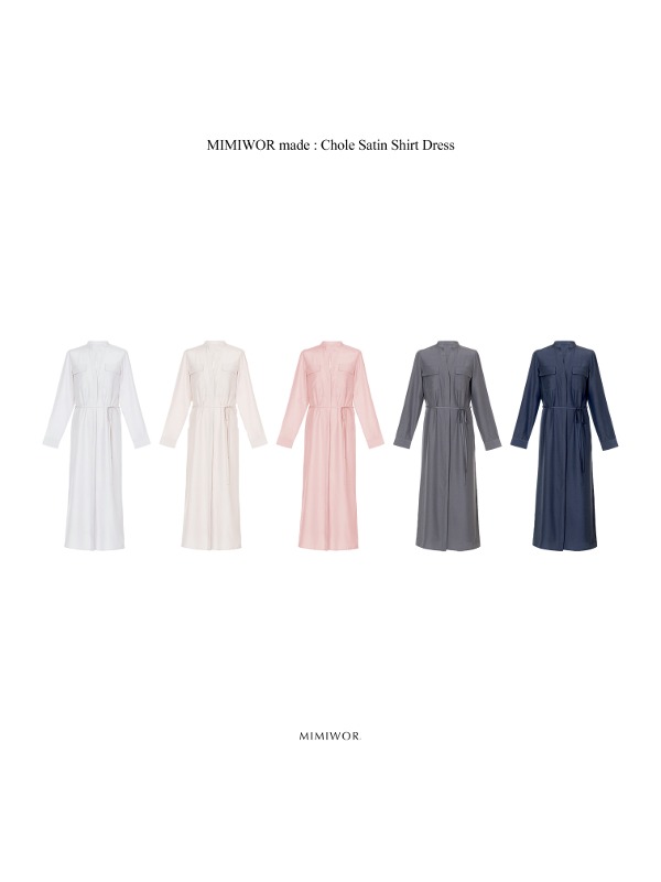 Mimiwor made : Chole Satin Shirt Dress &quot;클로이 새틴 셔츠 드레스&quot;