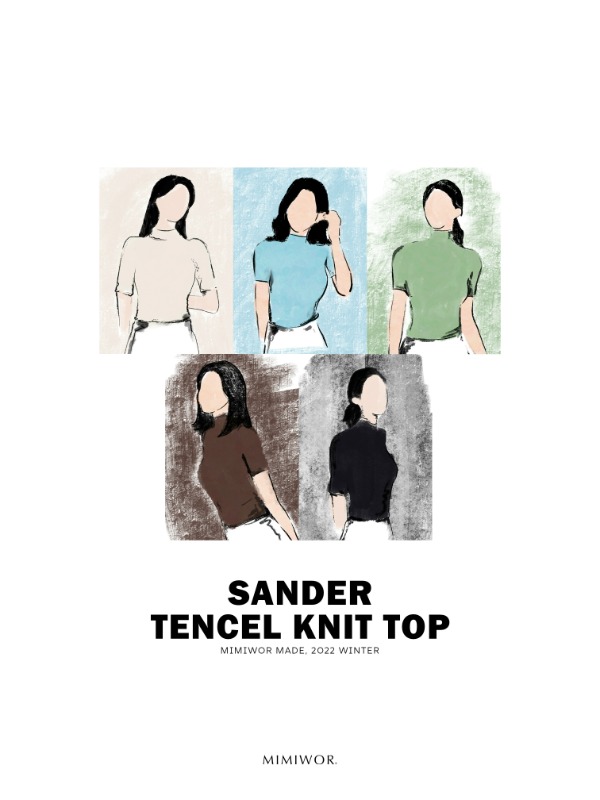 Sander tencel knit top 샌더 텐셀 니트탑
